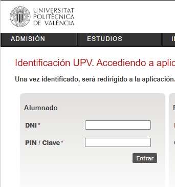 Acceso UPV
